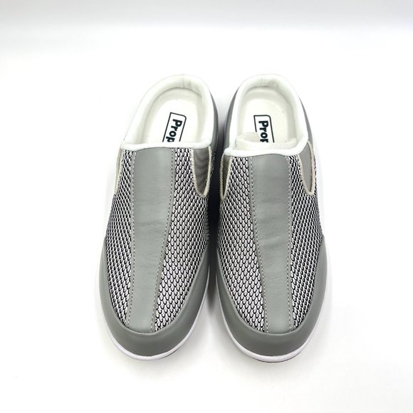 Propet Womens Gray Silver Washable Walker Slide Comfort Slip On Mules Shoes 6M - Picture 2 of 11